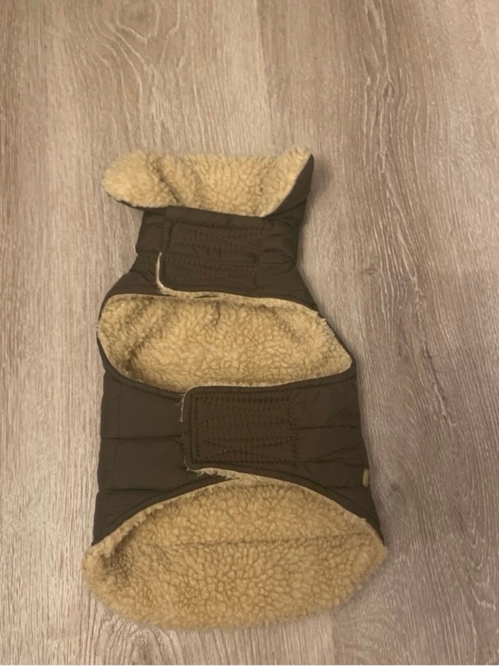 Brown Sherpa-Lined Dog Coat